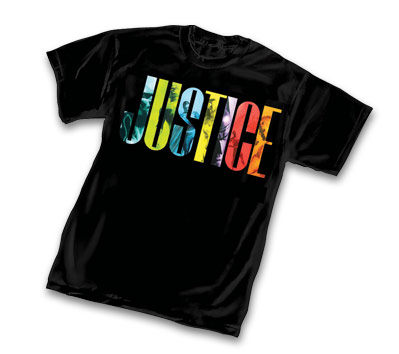 JUSTICE ILLUSTRATED LOGO T-Shirt by Alex Ross  L/A
