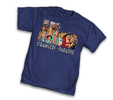 STRANGERS IN PARADISE: CAST T-Shirt by Terry Moore