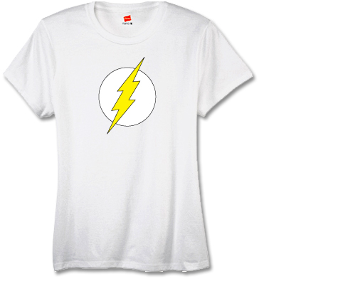 FLASH SYMBOL Women's Tee (white)  L/A