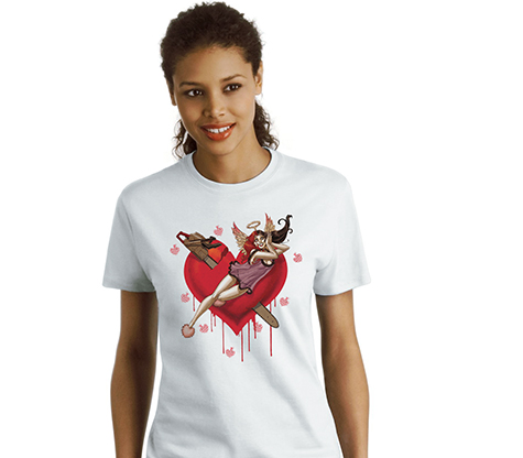 HARLEY QUINN: HEARTBREAK Women's Tee by Amanda Conner