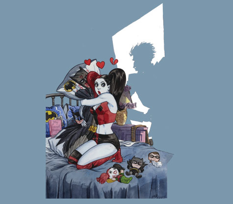 HARLEY&#8200;QUINN:&#8200;PILLOW&#8200;TALK Womens Tee