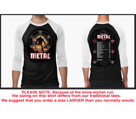 DARK NIGHTS: METAL TOUR Baseball Shirt by Greg Capullo