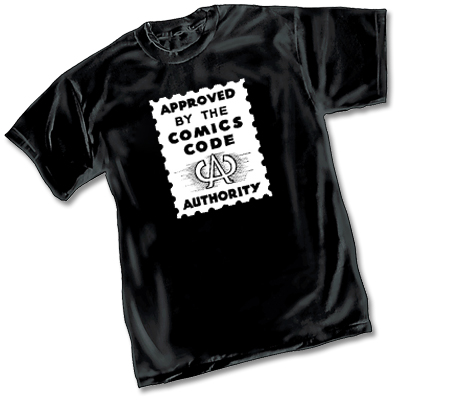COMIC CODE AUTHORITY Black T-Shirt